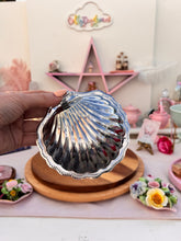 Load image into Gallery viewer, Silver Shell with Blue Glass insert