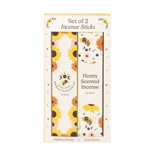 Load image into Gallery viewer, Set of 2 Honey and Wildflower Incense Stick Packs