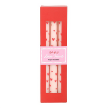 Load image into Gallery viewer, Set of 3 Love Heart Taper Candles
