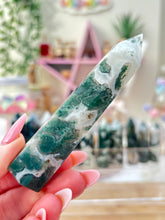 Load image into Gallery viewer, Moss Agate Towers