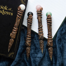 Load image into Gallery viewer, Romance Rose Quartz Crystal Wand Pen
