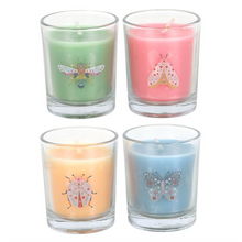 Load image into Gallery viewer, Set of 4 Floral Bug Mandarin & Bergamot Candles