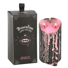 Load image into Gallery viewer, Large Pink Vampire Tears Pillar Candle