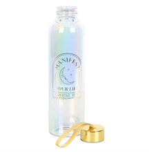 Load image into Gallery viewer, Manifest Your Life Iridescent Glass Water Bottle