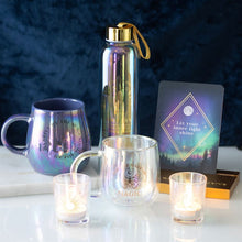 Load image into Gallery viewer, Manifest Your Life Iridescent Glass Water Bottle