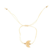 Load image into Gallery viewer, Be Brave Yellow Jade Crystal Moon Bracelet