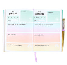 Load image into Gallery viewer, Multicoloured Gratitude Journal with Amethyst Pen