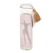 Load image into Gallery viewer, Athena Goddess Tube Candle with Clear Quartz Crystals