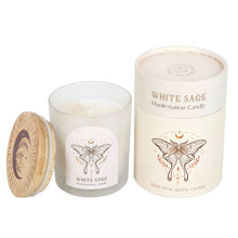 Load image into Gallery viewer, Luna Moth Manifestation Candle with Clear Quartz Crystals