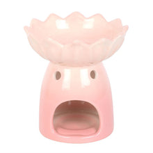 Load image into Gallery viewer, Pink Water Lily Oil Burner and Wax Warmer