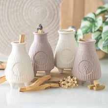 Load image into Gallery viewer, Greige Ribbed Palo Santo Burner