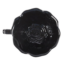 Load image into Gallery viewer, Black Rose Teacup and Saucer