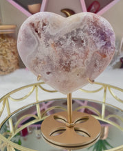 Load and play video in Gallery viewer, Pink Amethyst heart #1

