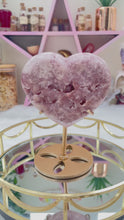 Load and play video in Gallery viewer, Pink Amethyst Heart #2
