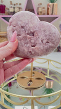 Load and play video in Gallery viewer, Pink Amethyst Heart #2
