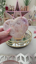 Load and play video in Gallery viewer, Pink Amethyst heart #1
