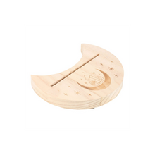 Load image into Gallery viewer, Natural Crystal Crescent Moon Tarot Card Stand