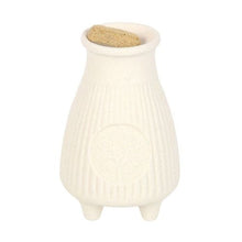 Load image into Gallery viewer, Cream Ribbed Palo Santo Brick Burner