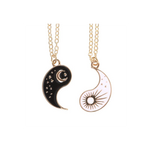 Load image into Gallery viewer, Pair of Yin Yang Best Friend Pendant Necklaces