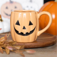 Load image into Gallery viewer, Jack-o'-Lantern Pumpkin Shaped Mug