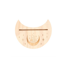 Load image into Gallery viewer, Natural Crystal Crescent Moon Tarot Card Stand