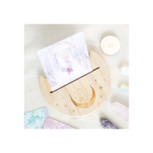 Load image into Gallery viewer, Natural Crystal Crescent Moon Tarot Card Stand