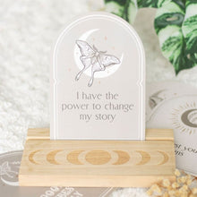 Load image into Gallery viewer, Luna Moth Affirmation Cards with Wooden Stand