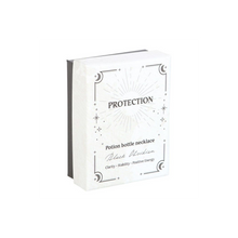 Load image into Gallery viewer, Protection Black Obsidian Crystal Chip Potion Bottle Necklace