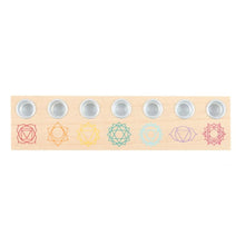 Load image into Gallery viewer, Seven Chakras Wooden Energy Candle Holder