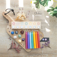 Load image into Gallery viewer, Chakra Energy Candle and Crystal Gift Set