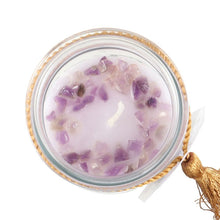 Load image into Gallery viewer, Blackberry Tube Candle with Amethyst Crystals