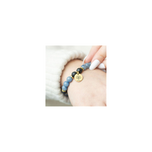 Load image into Gallery viewer, Inner Peace Blue Lace Agate Crystal Essential Oil Bracelet