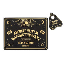 Load image into Gallery viewer, Black Talking Board Placemat and Coaster Set