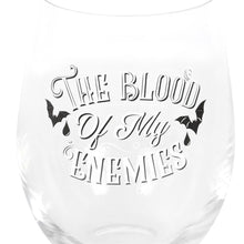 Load image into Gallery viewer, Blood Of My Enemies Stemless Wine Glass

