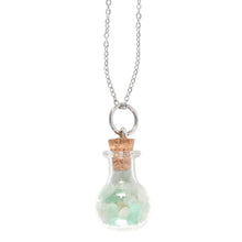 Load image into Gallery viewer, Luck Green Aventurine Crystal Chip Potion Bottle Necklace