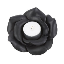 Load image into Gallery viewer, Black Rose Resin Tealight Candle Holder
