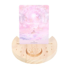 Load image into Gallery viewer, Natural Crystal Crescent Moon Tarot Card Stand