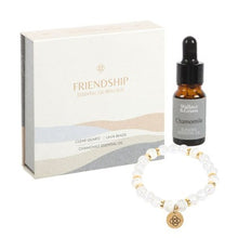 Load image into Gallery viewer, Friendship Clear Quartz Essential Oil Bracelet