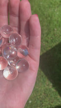 Load and play video in Gallery viewer, Clear Quartz Spheres with rainbows
