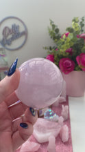 Load and play video in Gallery viewer, Blue / Periwinkle Rose Quartz Sphere
