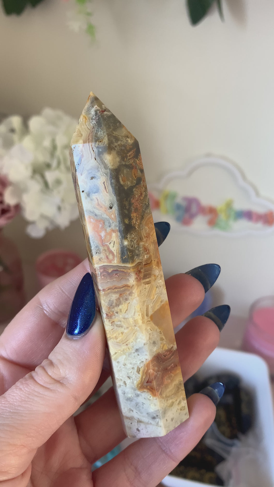 Crazy Lace Agate Tower / Point