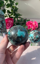 Load image into Gallery viewer, Amazonite with Black Smokey Quartz &amp; Mica Spheres
