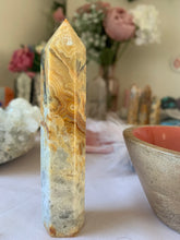 Load image into Gallery viewer, Crazy Lace Agate Tower / Point