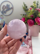 Load image into Gallery viewer, Blue / Periwinkle Rose Quartz Sphere
