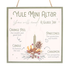Load image into Gallery viewer, 20cm Yule Altar MDF Hanging Sign