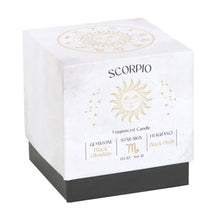 Load image into Gallery viewer, Scorpio Black Oudh Gemstone Zodiac Candle