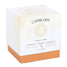 Load image into Gallery viewer, Capricorn Sandalwood & Jasmine Gemstone Zodiac Candle