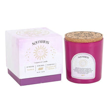 Load image into Gallery viewer, Aquarius Bergamot & Mandarin Gemstone Zodiac Candle