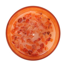 Load image into Gallery viewer, Sacral Chakra Orange Crystal Chip Candle
