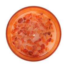 Load image into Gallery viewer, Sacral Chakra Orange Crystal Chip Candle